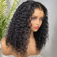 Perruque Lace Frontal Wig sans colle 6 pouces, coupe Pixie, cheveux humains péruviens courts bouclés Jerry, perruque Lace Closure Bob