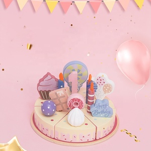 StarQmi Ensemble <span class=keywords><strong>de</strong></span> <span class=keywords><strong>jeu</strong></span> en bois Gâteau <span class=keywords><strong>d</strong></span>'<span class=keywords><strong>anniversaire</strong></span> pour enfants, Jouet Montessori <span class=keywords><strong>de</strong></span> simulation <span class=keywords><strong>de</strong></span> <span class=keywords><strong>jeu</strong></span> <span class=keywords><strong>de</strong></span> rôle, <span class=keywords><strong>Jeu</strong></span> parent-enfant, <span class=keywords><strong>D</strong></span>écoupe et partage amusants pour les tout-petits - Product Image 4
