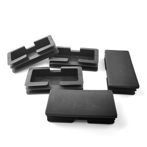 Shih Hung Plastics Embout rectangulaire en plastique 50x100mm à deux lobes pour pieds de table, tabourets et chaises - Product Image 1