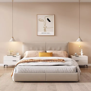Mesita de Noche Moderna y Sencilla de Madera Blanca Multifuncional con Armario y Pequeño Estante de Almacenamiento para Dormitorio, Nuevo Estilo de Celebridad de Internet - Product Image 5