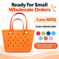 Grand sac de plage perforé en EVA 46x34x23cm, sac fourre-tout étanche à ouverture supérieure pour voyage, pique-nique, vente en gros