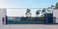 Puerta Corredera Automática Tipo Cantilever, Puerta Metálica Antirrobo de Alta Resistencia para Uso Industrial y Comercial