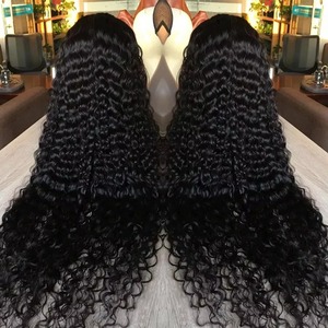 <strong>Deep</strong> <strong>Wave</strong> Frontal Wig 13x6 HD Lace Water <strong>Wave</strong> Curly Wigs Human Hair Brazilian 13x4 Transparent Lace Front Wig for Black Women - Product Image 1