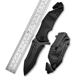 3cr13 Steel Blade Multi Function Aluminium Handle Folding Knife With Rope Cutter And Window Breaker