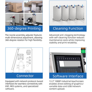 Industrial Piezo stampante a getto d'inchiostro sistema PIJ per la marcatura di codifica ad alta risoluzione - Product Image 5