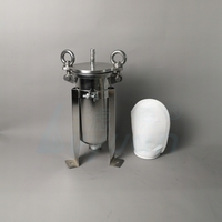 Fond latéral NPT BSP 1 "1.5" 2 "Port Acier inoxydable 304 316L Boîtier à sac unique Boîtier de filtre à sac en acier inoxydable