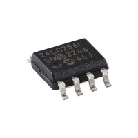 24LC256T-I/SN 256Kbit I2C Serial EEPROM 32Kx8 400kHz 2.5V-5.5V SOIC8 IC Memori Nonvolatil