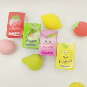 Esponja de Maquillaje Súper Linda, Lavable, Sin Látex, con Diseño de Frutas: Durazno, <span class=keywords><strong>Pera</strong></span>, Mango, Fresa, Limón, Aguacate - Product Image 3