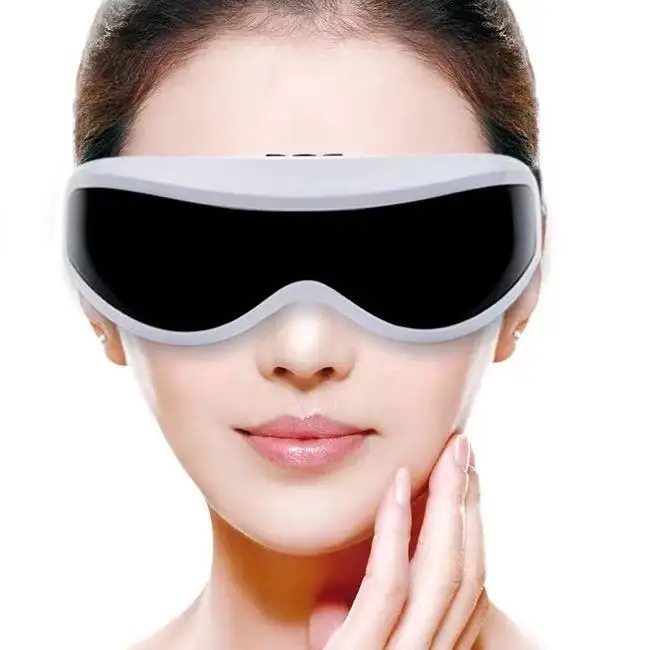 Elektrische Tempel Auge Massager mit Heizung Luftdruck Musik Vibration, Shiatsu Massager für Trockene Auge Augen Fatigue Relief
