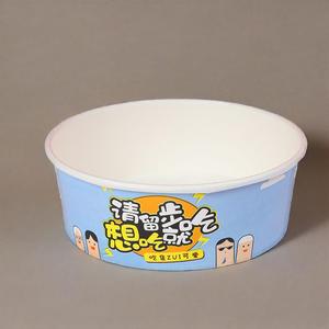 Contenedor de comida de papel para llevar de 8 colores personalizado, cajas de papel Kraft, ensaladera con tapa - Product Image 3