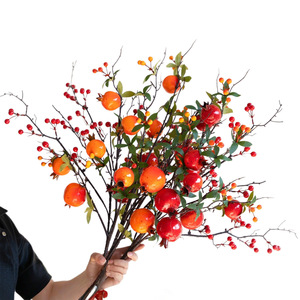 <span class=keywords><strong>Ramas</strong></span> <span class=keywords><strong>de</strong></span> Árbol <span class=keywords><strong>de</strong></span> Granada <span class=keywords><strong>con</strong></span> Flores Artificiales, Adornos <span class=keywords><strong>de</strong></span> Frutas Artificiales, Decoraciones <span class=keywords><strong>de</strong></span> <span class=keywords><strong>Mesa</strong></span> para Interiores/Exteriores, para Sala <span class=keywords><strong>de</strong></span> Estar - Product Image 5