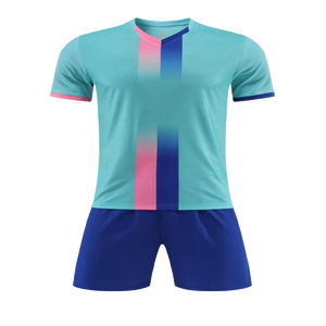 Men's Sublimated Soccer Jersey Set Short Sleeve Gradient Color Moisture Wicking Breathable Quick Dry Fitted Sportswear - Product Image 3