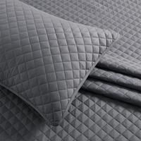 COMFLIVE ensemble de couvre-lit cousu en diamant 100% polyester microtissu coquille literie couvre-lit décoratif ensemble de couverture