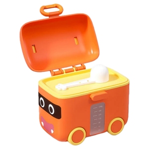 Toptan taşınabilir karikatür bebek süt tozu kutusu kaşık bebek formülü dağıtıcı sızdırmaz bebek gıda aperatif saklama kabı - Product Image 1