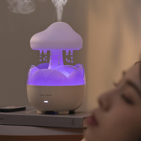 Diffuseur d'arômes Cloud Rain 2024, 230 ml, bruit blanc de pluie, aromathérapie, télécommande, lumière colorée, ajouter de l'huile essentielle