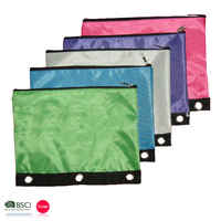 Pochette à stylos cadeau de noël pour enfants, Mini trousse à maquillage pour enfants, fournitures de papeterie et de bureau, étui à crayons avec fermeture éclair à 3 anneaux