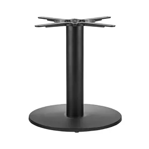 Base de aço para mesa lateral, cilindro de mármore personalizado para exterior, base quadrada de mesa de bar Art Déco, base quadrada
