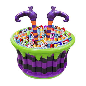 JOSEN Halloween : Refroidisseur de boissons gonflable en forme de pattes de sorcière et de chaudron, en PVC écologique, alimenté à l'énergie solaire, pour piscine et bar - Product Image 3