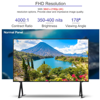 Téléviseur 32 65 POUCES 4K UHD Design sans cadre LCD LED TV avec système numérique Smart TV Android 11.0