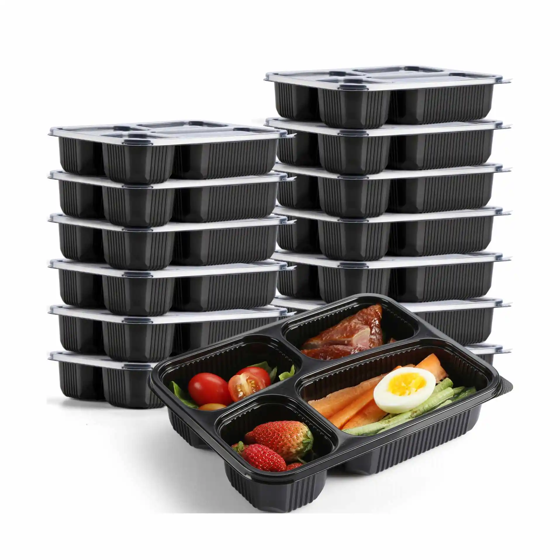 중국산 플라스틱 테이크 아웃 용기 5 칸 식사 준비 상자 보관 플라스틱 상자
