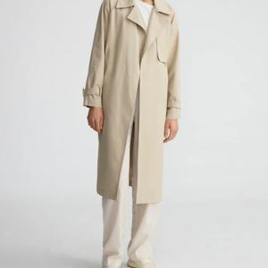 Gabardina Larga Clásica Holgada de Algodón 100% Impermeable Personalizada para Mujer - Product Image 4