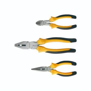 3-Piece <b>Pliers</b> <b>Set</b> With Yellow And Black Handles For General Repair And DIY Use - Product Image 1