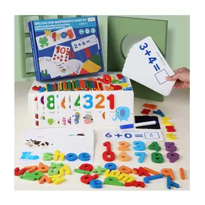 Alfabeto de madera para niños, ortografía, matemáticas, juego para niños, otros juguetes educativos de operación de letras