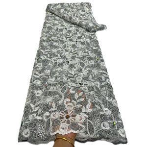 NI.AI - Telas de Encaje de Guipur Africanas de Alta Calidad, Tela de Encaje Nigeriana Bordada con Piedras para Confección de Vestidos de Fiesta - Product Image 6