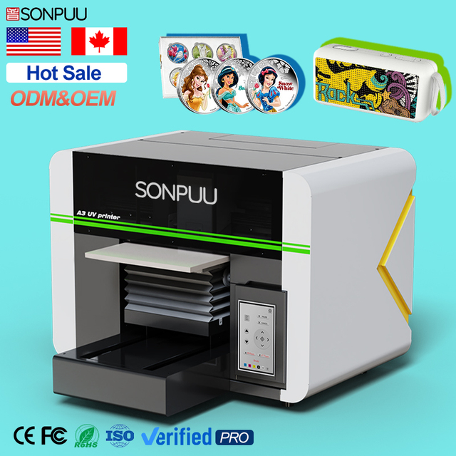 UV Printer A3 Small XP600 Single Nozzle Flat Metal Toy Acrylic Label New Multi Functional High Speed DTF Inkjet Printing