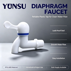 Robinet mural en plastique OEM avec poignée unique et cartouche en céramique, design moderne, garantie de 2 ans pour la plomberie de salle de bain - Product Image 5