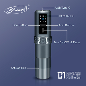 เครื่องสักโรตารี่ไร้สายแบบชาร์จไฟได้ พร้อมหน้าจอดิจิตอล อุปกรณ์สักถาวร - Product Image 5