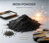 Poudre de fer réduite à prix d'usine, 40 mesh, 80 mesh, 100 mesh, pour feux d'artifice