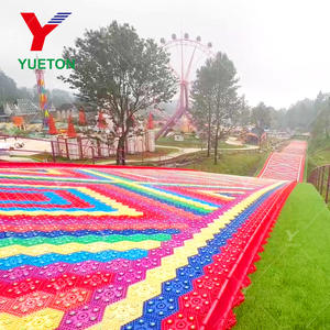 Équipement d'amusement extérieur sécurisé ODM&OEM : Toboggan de patinage à roulettes arc-en-ciel sans moteur - Product Image 5