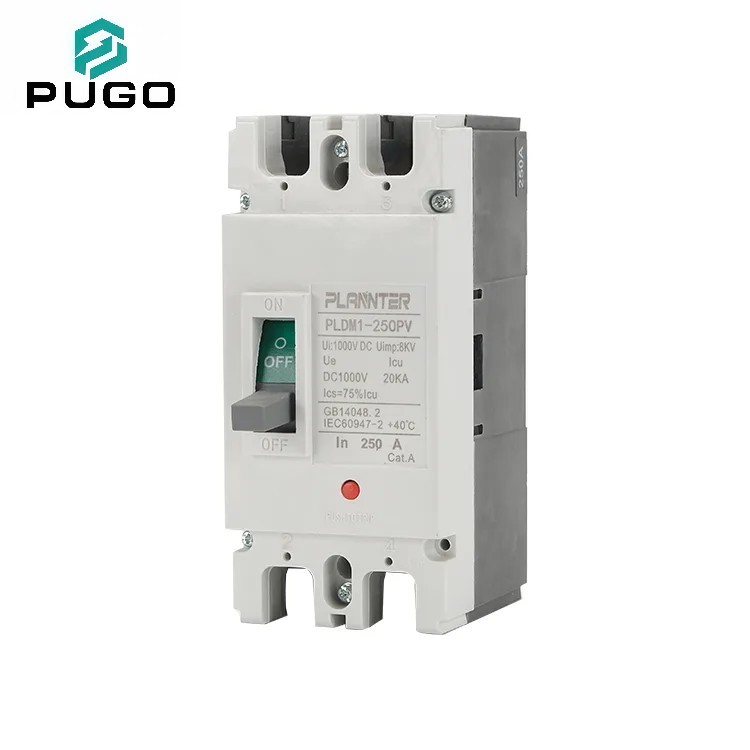 Moulded Case Circuit Breaker 2P DC1000V 250A 20kA Solar PV Thermal-Magnetic MCCB PUGO PLDM1-250PV · image 3