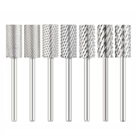 Fraise à ongles professionnelle de haute qualité en carbure de tungstène argenté et doré, ronde, pour perceuse électrique 3/32, fraise à ongles à grain grossier