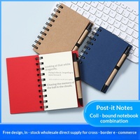 Agenda de bureau en spirale avec couverture en papier écologique 2026, carnet de notes, bloc-notes avec stylo, ensemble cadeau, logo personnalisé, cadeaux d'affaires