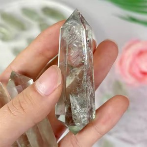 Natural Green Quartz Double Terminated Point <b>Crystal</b> <b>Wand</b> Healing <b>Crystal</b> Point For Meditation Home Decoration Wholesale - Product Image 4