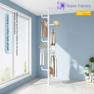 Porte-manteau en métal simple et moderne Support de rangement vertical debout pour chambre à coucher Internet-Famous Cloths Hanger Coat Floor - Product Image 1