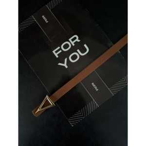 Ceinture en cuir véritable Fiori, boucle géométrique solide en cuir de vachette, durable, pour pantalon, veste, robe, pour femme - Product Image 1