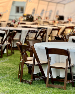 Silla de resina marrón plegable para eventos de jardín con aspecto de madera al aire libre al por mayor de alta calidad - Product Image 6