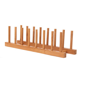 Wooden Draining <b>Rack</b> 12 Slots Quick Dry Kitchen Tableware Storage <b>Rack</b> - Product Image 2