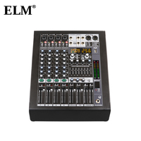 Amplificateur de mixage audio alimenté 4 canaux ELM ABM-4 Bluetooth USB 256 effets numériques 250W*2 Métal+Plastique pour scène KTV Live