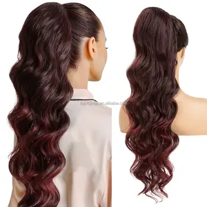 WP04 Drawstring Ponytail Curly Long Wavy 26inch 14 colors available Body Wave Synthetic Hair Ponytails Extensions