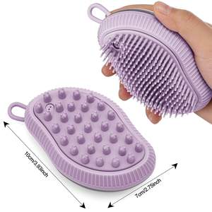 Individuelle Hundengrößenbürste Haustierpflege Bade- und Massagebürste mit Seife und Shampoospender - Product Image 3