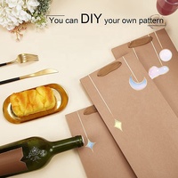 Sacs cadeaux en papier kraft brun écologiques personnalisés avec logo imprimé, vente en gros d'usine, pour bougies artisanales, 2 bouteilles de vin, sac en papier avec corde en coton