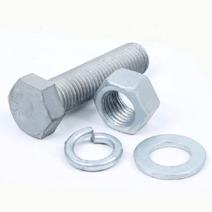 Thép đầy đủ ren hình lục giác bu lông M8 M16 kẽm mạ ốc vít ANSI lớp 4.8 5/8 "Hex bu lông - Product Image 1