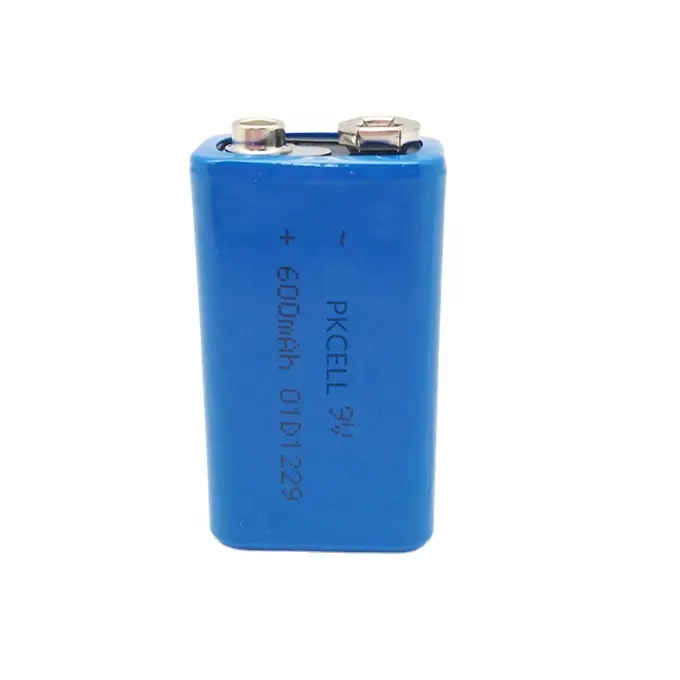 Hoge Kwaliteit Politie Sirene Licht Batterie 9V Lithium Ion Oplaadbare 6f22 Li Ion Batterij 600Mah 9V Vierkante mobiele
