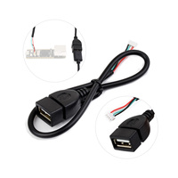MX1.25-4P Ke Kabel Waveshare USB Tipe-A Port Female Panjang Total Sekitar 30cm untuk Luckfox Lyra B711