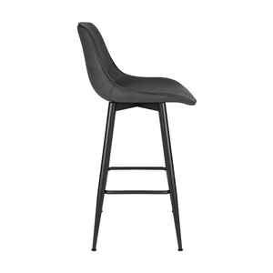 Tabouret <span class=keywords><strong>de</strong></span> <span class=keywords><strong>bar</strong></span> rembourré en PU, <span class=keywords><strong>chaise</strong></span> <span class=keywords><strong>de</strong></span> <span class=keywords><strong>bar</strong></span> avec cadre en fer <span class=keywords><strong>noir</strong></span> thermolaqué et repose-pieds pour <span class=keywords><strong>bar</strong></span>, café, restaurant, tabouret <span class=keywords><strong>de</strong></span> comptoir - Product Image 2