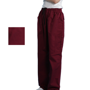 Pantalon de travail unisexe, couleur rouge vin, grande taille, avec cordon de serrage XXS-4XL, collection printemps, tissu, poches droites avec logo - Product Image 4